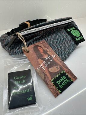 Dime Bags Stash Pack Hempster Fanny Pack Hip Bag Glass Blue NWT